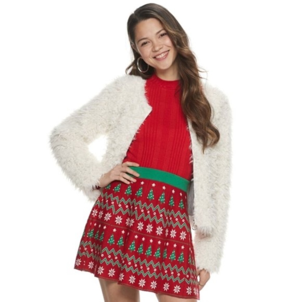 🎄NWT🤩 |•IT'S OUR TIME•| Cute Knit Flare Christmas Skirt